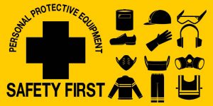 A PPE diagram sheet for protective wear