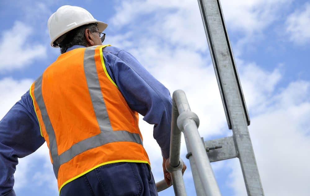 Outdoor worker wearing longsleeves.