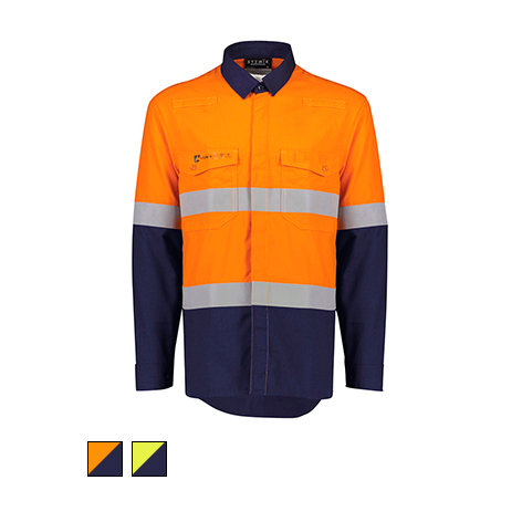 Syzmik Orange Flame Lightweight Ripstop Taped Shirt ZW180