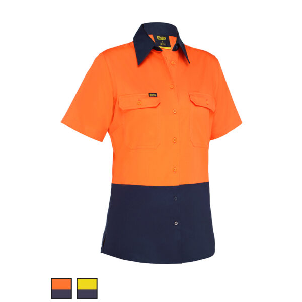 Bisley Ladies Short Sleeve Non Taped Shirt BL1895