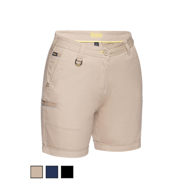 Bisley Ladies Stretch Cotton Short BSHL1015