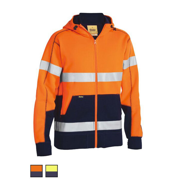 Bisley Zip Hivis Hoodie With Sherpa Lining BK6988T